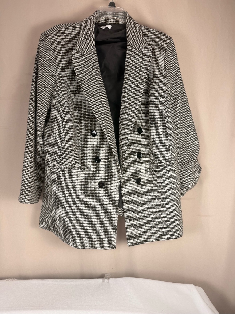 Women's Bar 3 Double-Breasted Blazer - Black & White